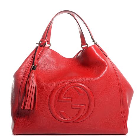 gucci large soho bag red|gucci soho leather tote.